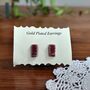 Handmade Ceramic Earrings Studs Gold Plated Findings, thumbnail 7 of 11