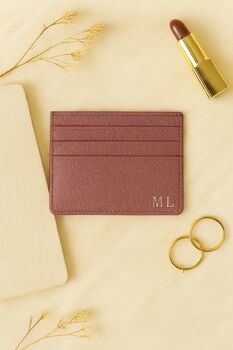 Real Leather Cardholder With Initials, 4 of 8