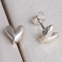 Sterling Silver Love Heart Studs, thumbnail 3 of 5