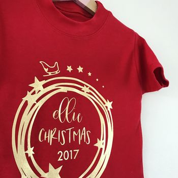 Kids Christmas Personalised Tshirt, 3 of 4