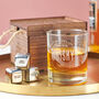 Personalised Premium Walnut Whisky Glass And Cube Set, thumbnail 1 of 5