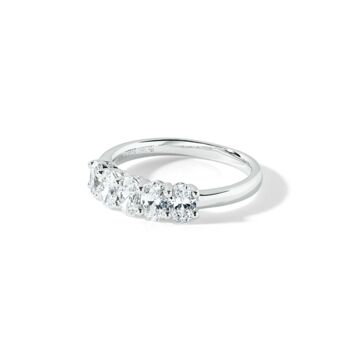 Chiara White Gold Diamond Five Stone Engagement Ring, 4 of 5