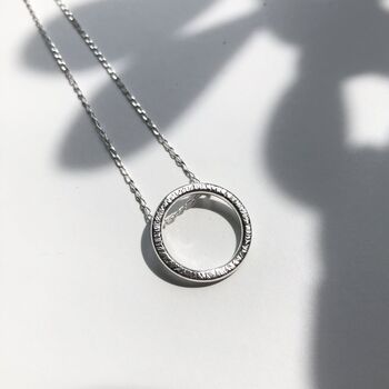 Textured Circle Necklace, 5 of 12