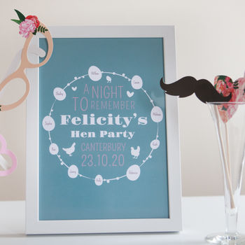 Personalised 'Night To Remember' Hen Party Print, 3 of 6