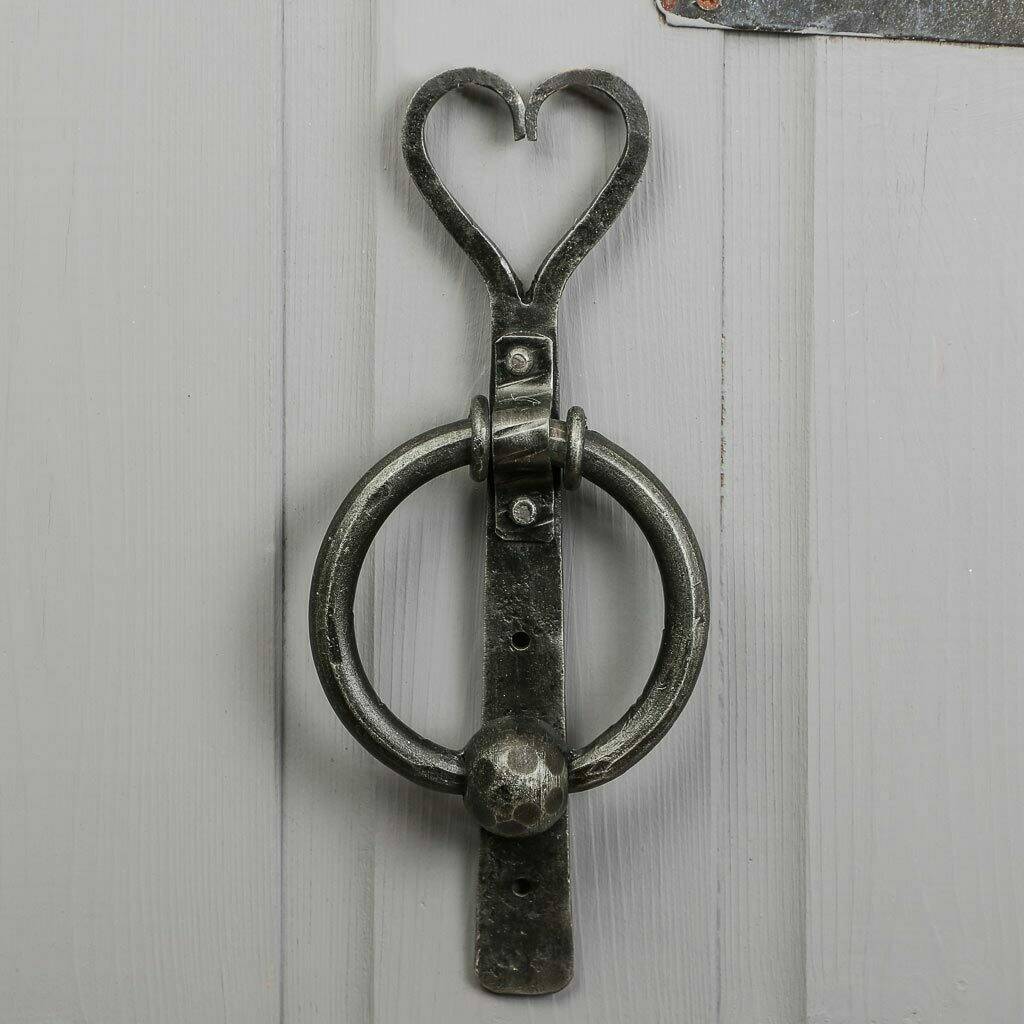 Traditional Iron Heart Front Door Knocker By Dibor