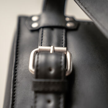 Nicco Crossbody Mini Backpack: Black Leather, 3 of 11
