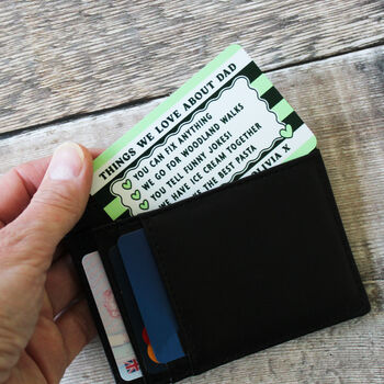 Things I Love About You Personalised Wallet Card For Dad, 4 of 6