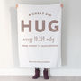 Personalised 'Hug Across The Miles' Luxury Blanket, thumbnail 1 of 9