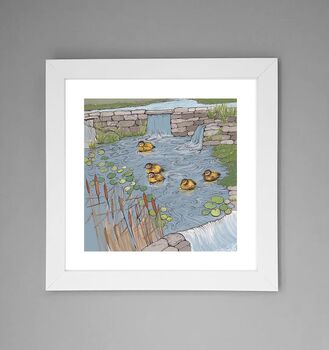 'Ducklings On A Pond' Print, 2 of 3