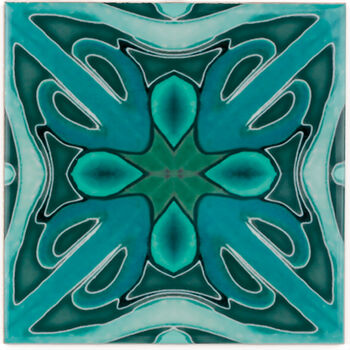 'Malachite Twining' Green Blue Kitchen Tile, 3 of 7