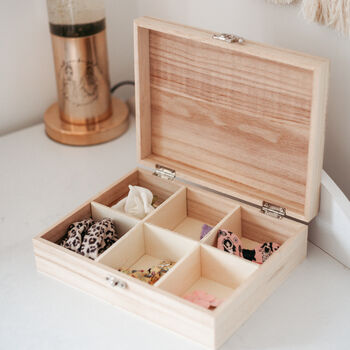 Personalised Wooden Keepsake Storage Box, 4 of 6