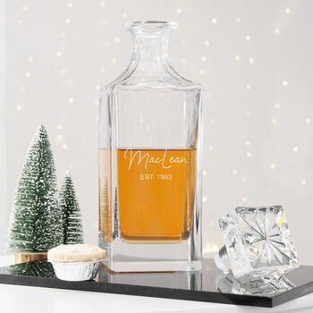 Personalised Timeless Signature Glass Square Decanter, 2 of 4