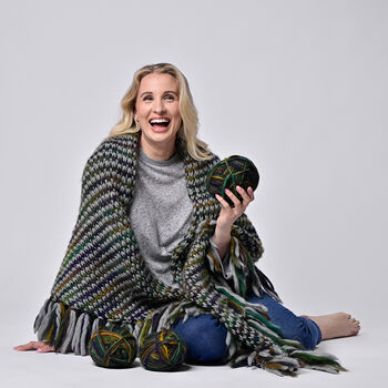 Ellie Rainforest Wrap Easy Knitting Kit, 4 of 6