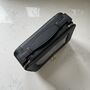 Personalised Embossed Black Saffiano Leather Clear Makeup Case, thumbnail 4 of 7