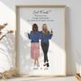 Custom Bestie Portrait Print – Personalised Friendship Gift, thumbnail 1 of 7