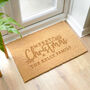 Christmas Indoor Doormat Personalised Christmas Welcome Mat, thumbnail 1 of 8