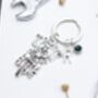 Motorbike Personalised Skeleton Keyring Biker Gift, thumbnail 2 of 8