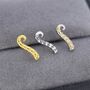 Octopus Tentacle Stud Earrings In Sterling Silver, thumbnail 6 of 12