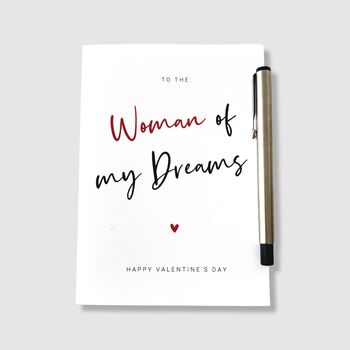 Valentines Card Woman Of My Dreams, 4 of 6