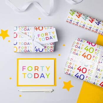 40 Today Wrapping Paper Set, 2 of 4