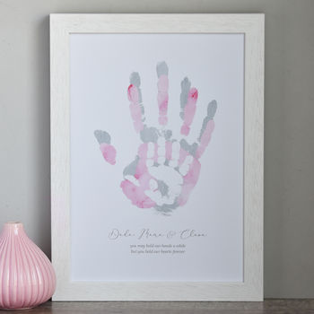 Personalised Daddy, Mummy And Child's Handprint Print, 4 of 6