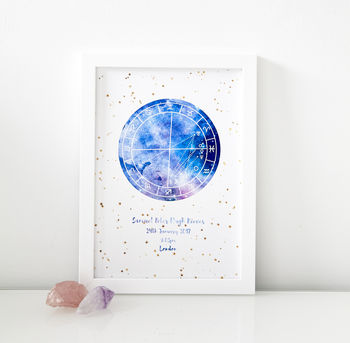 Personalised Christening Astrology Star Map + Write Up, 7 of 12