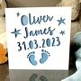 Personalised New Baby Footprints Card, thumbnail 2 of 4
