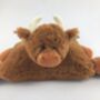 Brown Snuggly Scottish Highland Cow Cushion, thumbnail 3 of 6