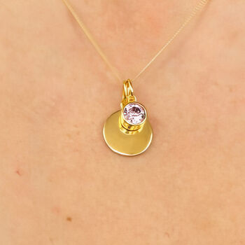 Yellow Gold Plated June Alexandrite Birthstone Necklace, 3 of 12