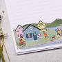 A4 Letter Writing Paper With Fishing Seaside Village, thumbnail 2 of 4