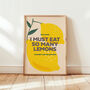 So Many Lemons Kate Nash Lyrics Print, Music Print, thumbnail 4 of 8