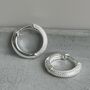 925 Sterling Silver Textured Small Hoops, thumbnail 1 of 9