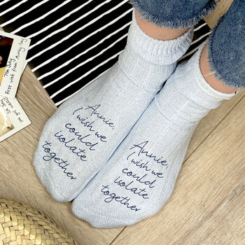 Personalised Thinking Of You Snug Socks, 5 of 5