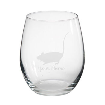 Personalised Rat Engraved Glass, 4 of 6