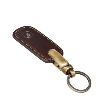 Personalised Anniversary Leather Keyring. 'The Ponte', 5 of 8