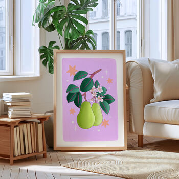 Pears Art Print Lilac, 2 of 5