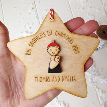 Personalised Big Brother's First Christmas Decoration, 4 of 5
