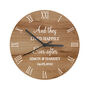 Personalised Free Text Wood Effect Round Wall Clock, thumbnail 6 of 6