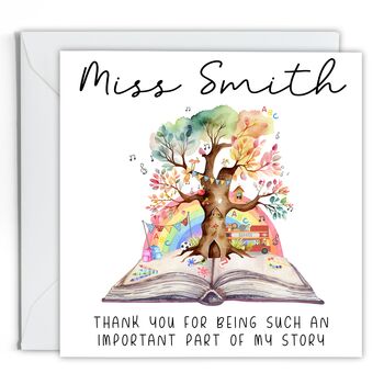 Thank You For Being Part Of My Story Teacher Card, 4 of 4