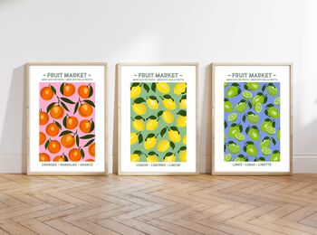 Set Of Fruit Market Citrus Prints, 3 of 9