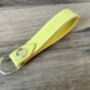 Personalised Embossed Yellow Leather Keyring, thumbnail 9 of 12