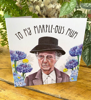 Miss Marple Mum Card: Agatha Christie Inspired Birthday Mother's Day Card, 4 of 4