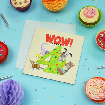 Wow You're Four! A Birthday Book You Can Send As A Card, 8 of 12