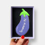 Personalised Eggplant Valentine's Letterbox Iced Cookie, thumbnail 1 of 10