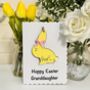 Personalised Easter Bunny Card Granddaughter Grandson, thumbnail 5 of 7