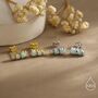 Sterling Silver Tiny Aqua Green Opal Trio Stud Earrings, thumbnail 6 of 12