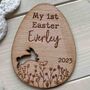 Personalised My First Easter Wooden Disc Sign, thumbnail 2 of 2