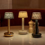 Humble Two Linen Table Lamp Gold/Emerald, thumbnail 2 of 3