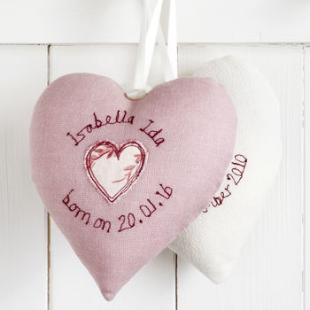Personalised New Baby Girl Heart Gift, 12 of 12