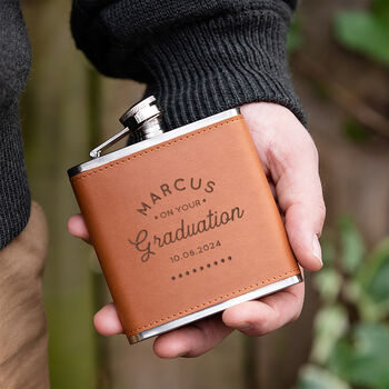 Personalised Hipflask Graduation Gift For Son, 4 of 4